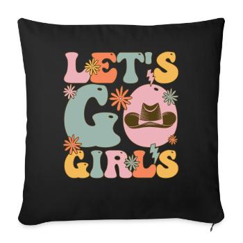 Groovy Bride Bridal Shower Bachelorette Party - Sofa pillowcase 17,3'' x 17,3'' (45 x 45 cm) - black - Front