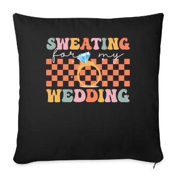 Groovy Bride Bridal Party Workout - Sofa pillowcase 17,3'' x 17,3'' (45 x 45 cm) - black - Front