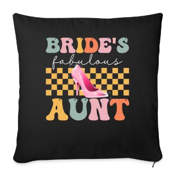 Groovy Bridal Shower - Sofa pillowcase 17,3'' x 17,3'' (45 x 45 cm) - black - Front