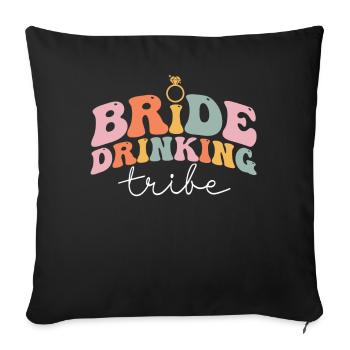 Groovy Bridal Shower Hen Party - Sofa pillowcase 17,3'' x 17,3'' (45 x 45 cm) - black - Front