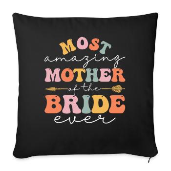 Groovy Bridal Shower Mother of the Bride - Sofa pillowcase 17,3'' x 17,3'' (45 x 45 cm) - black - Front