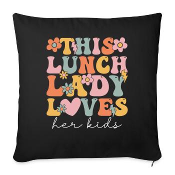 Groovy Cafeteria Worker - Sofa pillowcase 17,3'' x 17,3'' (45 x 45 cm) - black - Front