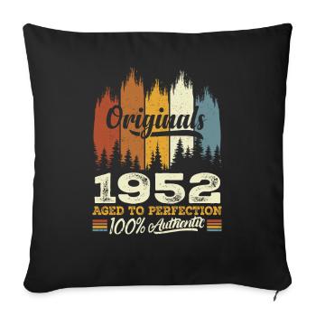 1952 Vintage Original 1952 Geburtstagsgeschenk - Sofakissenbezug 45 x 45 cm - Schwarz - Vorne