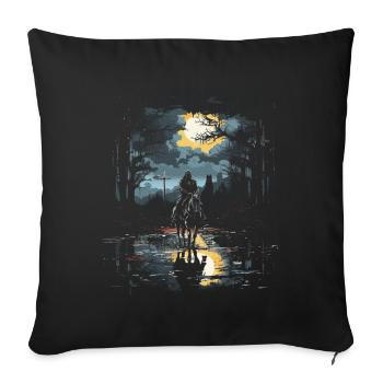 Knight Castle Knight on Horse Knight Role Playing Game - Sofa pillowcase 17,3'' x 17,3'' (45 x 45 cm) - black - Front