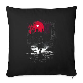 Knight Castle Knight on Horse Knight Role Playing Game - Sofa pillowcase 17,3'' x 17,3'' (45 x 45 cm) - black - Front