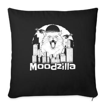 Chat Drôle - Housse de coussin décorative 45 x 45 cm - noir - Devant