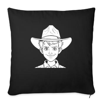 Pfadfinder - Sofakissenbezug 45 x 45 cm - Schwarz - Vorne