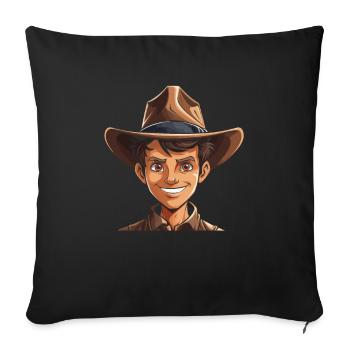 Éclaireur - Housse de coussin décorative 45 x 45 cm - noir - Devant