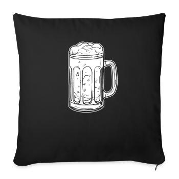 Bière Amateurs de bière - Housse de coussin décorative 45 x 45 cm - noir - Devant