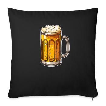 Beer Beer Lover Cool - Sofa pillowcase 17,3'' x 17,3'' (45 x 45 cm) - black - Front