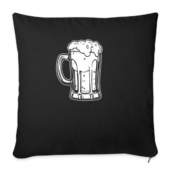 Bière Amateurs de bière - Housse de coussin décorative 45 x 45 cm - noir - Devant