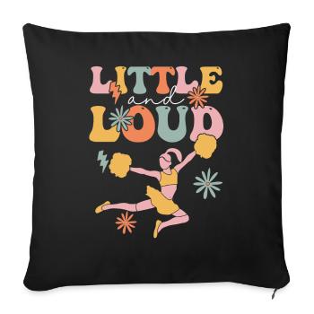 Groovy Cheerleading Cheerleader Cheer Squad - Sofa pillowcase 17,3'' x 17,3'' (45 x 45 cm) - black - Front