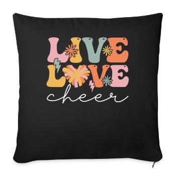 Groovy Cheerleading Cheerleader Cheer Squad - Sofa pillowcase 17,3'' x 17,3'' (45 x 45 cm) - black - Front