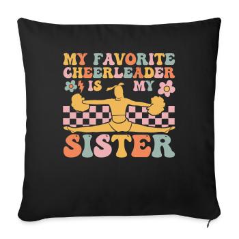 Groovy Cheerleading - Sofakissenbezug 45 x 45 cm - Schwarz - Vorne
