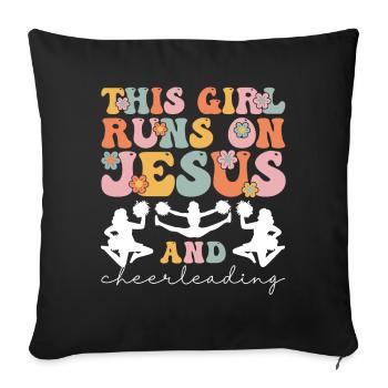 Groovy Cheerleader - Sofa pillowcase 17,3'' x 17,3'' (45 x 45 cm) - black - Front