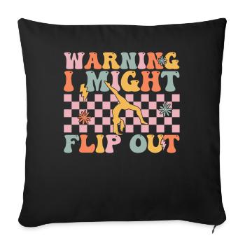 Groovy Cheerleading Cheerleader - Sofa pillowcase 17,3'' x 17,3'' (45 x 45 cm) - black - Front