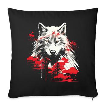 Japonais Nature Japon Mythologie Nature sauvage - Housse de coussin décorative 45 x 45 cm - noir - Devant