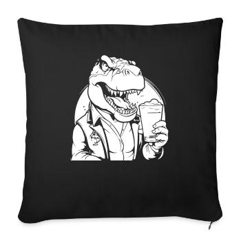Bière Amateurs de bière - Housse de coussin décorative 45 x 45 cm - noir - Devant