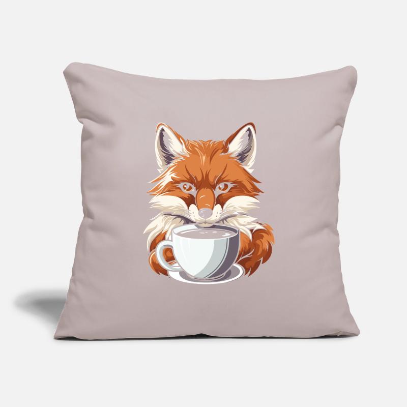 Fuchs Kaffee Sofakissenbezug 45 x 45 cm