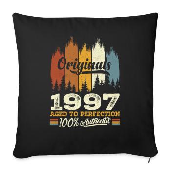 1997 Vintage Original 1997 Birthday Gift - Sofa pillowcase 17,3'' x 17,3'' (45 x 45 cm) - black - Front