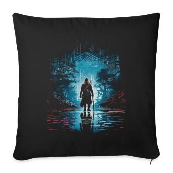 Viking Silhouette Scandinavia Viking - Sofa pillowcase 17,3'' x 17,3'' (45 x 45 cm) - black - Front
