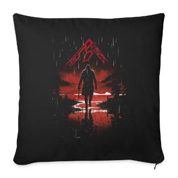 Viking Silhouette Scandinavia Viking - Sofa pillowcase 17,3'' x 17,3'' (45 x 45 cm) - black - Front