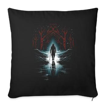 Viking Silhouette Scandinavia Viking - Sofa pillowcase 17,3'' x 17,3'' (45 x 45 cm) - black - Front