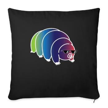 Cool Tardigrade Rainbow - Sofa pillowcase 17,3'' x 17,3'' (45 x 45 cm) - black - Front