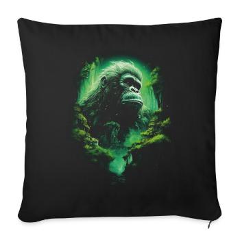 Orangutan Monkey Chimpanzee - Sofa pillowcase 17,3'' x 17,3'' (45 x 45 cm) - black - Front