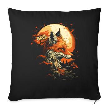 Fantay Fox Magic Fox - Sofa pillowcase 17,3'' x 17,3'' (45 x 45 cm) - black - Front