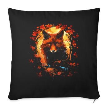 Fantay Fox Magic Fox - Sofa pillowcase 17,3'' x 17,3'' (45 x 45 cm) - black - Front