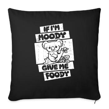 Koala Ours Drôle Si Je Suis De Mauvaise Humeur Donnez-Moi Gourmand - Housse de coussin décorative 45 x 45 cm - noir - Devant