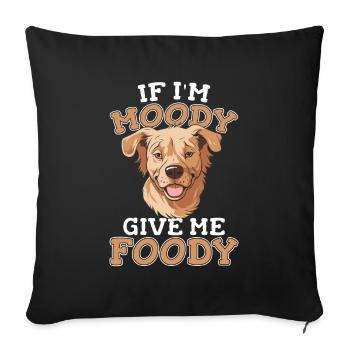 Golden Retriever Funny - Sofa pillowcase 17,3'' x 17,3'' (45 x 45 cm) - black - Front