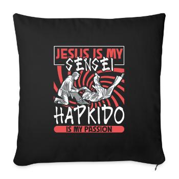 Ma passion est le Hapkido - Housse de coussin décorative 45 x 45 cm - noir - Devant