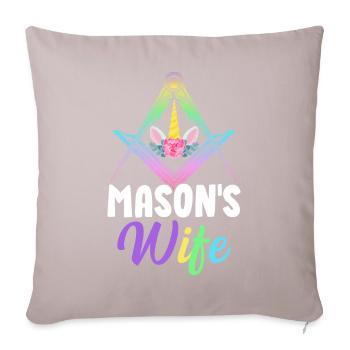 Freemason Master Freemasonry - Sofa pillowcase 17,3'' x 17,3'' (45 x 45 cm) - light taupe - Front