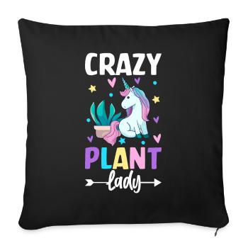 Femelle Amoureuse Des Plantes Jardinier Fille Ga - Housse de coussin décorative 45 x 45 cm - noir - Devant