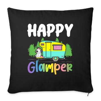 Glamping - Sofa pillowcase 17,3'' x 17,3'' (45 x 45 cm) - black - Front