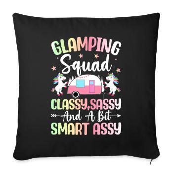 Glamping Team Glamper - Sofa pillowcase 17,3'' x 17,3'' (45 x 45 cm) - black - Front