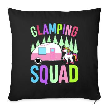 Glamping Team Glamper - Sofakissenbezug 45 x 45 cm - Schwarz - Vorne