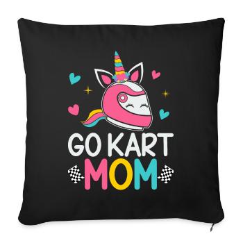 Go Kart Racing Femme Go Kart Racer - Housse de coussin décorative 45 x 45 cm - noir - Devant