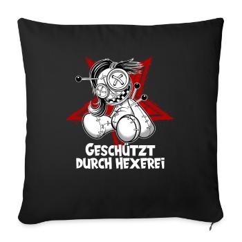 Magische Dunkle Kunst Okkulte Hexen Designs - Sofakissenbezug 45 x 45 cm - Schwarz - Vorne