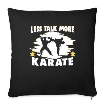 Karaté Arts martiaux Entraîneur de karaté Combattant de karaté - Housse de coussin décorative 45 x 45 cm - noir - Devant