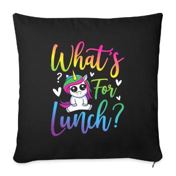 Midday Woman Cafeteria Crew - Sofa pillowcase 17,3'' x 17,3'' (45 x 45 cm) - black - Front