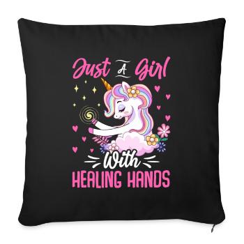 Massage Therapist Therapy - Sofa pillowcase 17,3'' x 17,3'' (45 x 45 cm) - black - Front