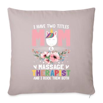 Massage Therapy - Sofa pillowcase 17,3'' x 17,3'' (45 x 45 cm) - light taupe - Front