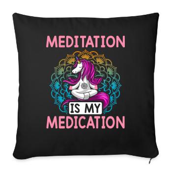 Yoga Chakra - Sofakissenbezug 45 x 45 cm - Schwarz - Vorne