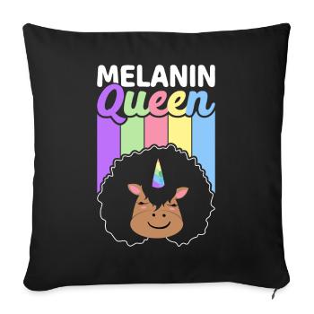 Brown Skin Queen Schwarze Geschichte - Sofakissenbezug 45 x 45 cm - Schwarz - Vorne