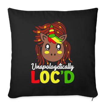 Melanin Brown Skin Black History - Sofa pillowcase 17,3'' x 17,3'' (45 x 45 cm) - black - Front