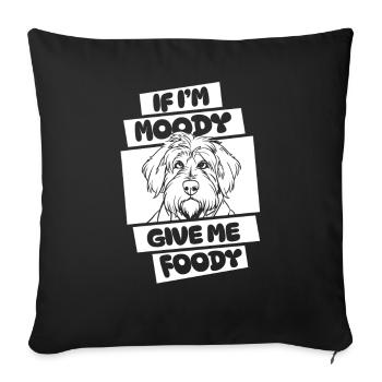 Old English Shepherd Bobtail Funny - Sofa pillowcase 17,3'' x 17,3'' (45 x 45 cm) - black - Front