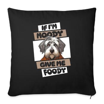 Old English Shepherd Bobtail Cute - Sofa pillowcase 17,3'' x 17,3'' (45 x 45 cm) - black - Front